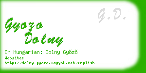 gyozo dolny business card